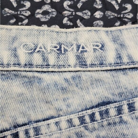 Carmar Cavin crochet Lace Fray Hem Crop Jeans - Picture 9 of 12